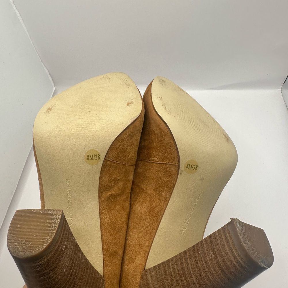 BCBG Generation Clarice-x Brown Suede Leather Pumps Size 8 - Picture 11 of 11